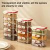 3/4/5Pcs Sealed Jar Stacked Spice Storage Box Set Compact Design Clear Spice Storage Bins Spice Drawer Organizer