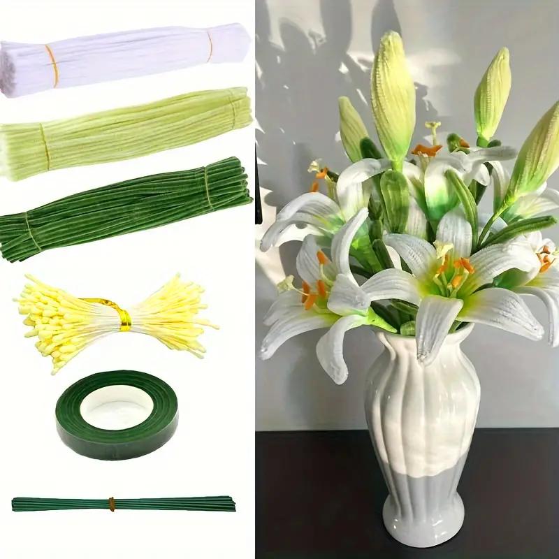 Набор букета из 362 штук ершиков для трубок «Лилия», Улучшенный зашифрованный DIY проект ручной работы, Подарок на выпускной, Подарок на праздник.