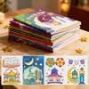 1-4Set DIY Ramadan Coloring Book Gold Moon Fillers Drawing and Painting Graffiti Book for Children Party Supplies and Gift