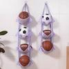 Wall Mounted Sundries Mesh Hanging Bag Large Capacity Mesh Pockets Organizer  Basketball