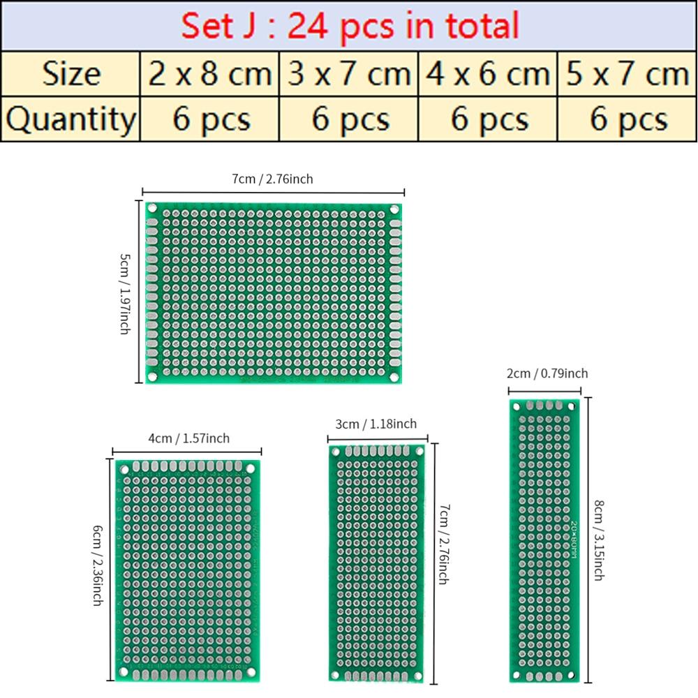Плата прототипа печатной платы, универсальная плата для макетирования, макетная плата 2X8, 3X7, 4X6, 5X7 см, смешанная двухсторонняя печатная плата