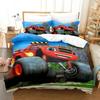Cartoon Bedding Set B-Blaze Monster Machines Speed Boys Girls Twin Queen Size Duvet Cover Pillowcase Bed Kids Adult