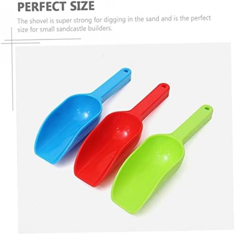 HEALSOPTHY Kids Snow Shovel 4-Pack Plastic Flat Head Shovels for Children Toy Beach Garden Snow Play Tools