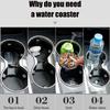 FFYE5 2pcs Car Cup Holder Anti Slip Insert Coaster Pads Accessories For Benz W202 W212 W126 W140 W168 W177 CLS GLE GLC GLS CLA