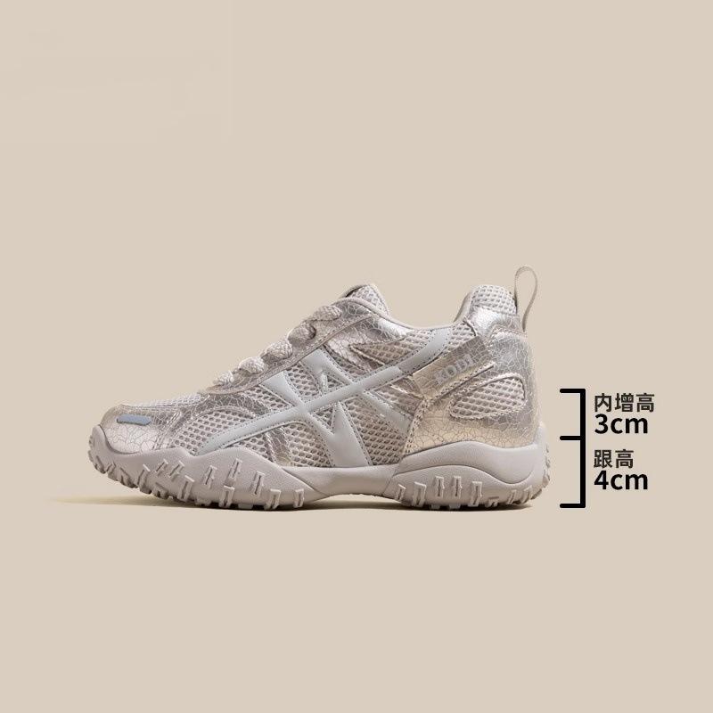 Женские новые летние сетчатые дышащие модные универсальные спортивные и повседневные туфли на толстой подошве для женщин