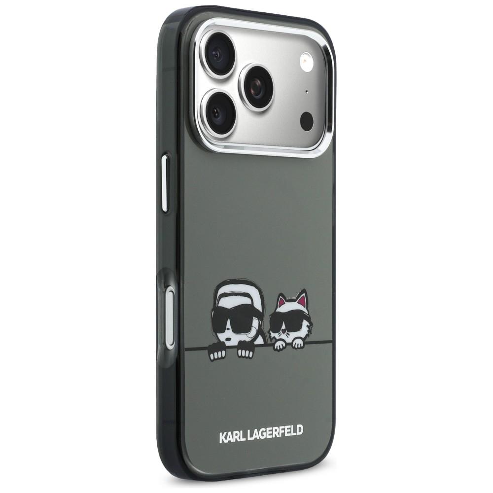 Karl Lagerfeld IML Karl & Choupette Peekaboo Logo MagSafe Case for iPhone 17 Pro Max Black