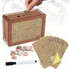 Contemporary Wooden Money Saving Box with Counter, Reusable Piggy Bank with 8 Replaceable Stickers, Decorative Jar for Home Desk Display