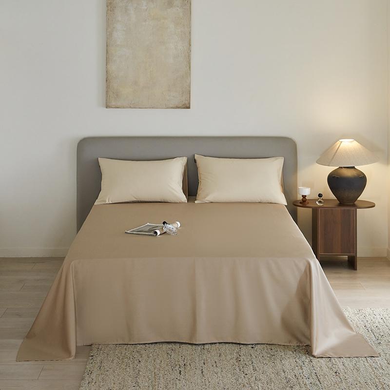 Sleeping grid 60 count A-class cotton four piece set, solid color four piece set
