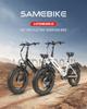 Electric Bicycle LOTDM200-II Folding Electric Bicycle 20 x 4.0-inch Thick Tire Mountain Electric Bicycle with 48V 13Ah Detachable Battery E-bike