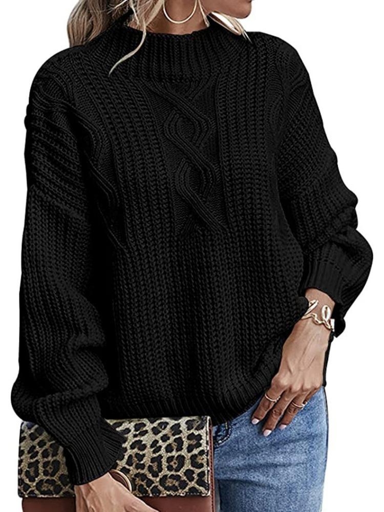 Женский осенне-зимний свитер: Базовый слой с длинным рукавом, со средней горловиной, облегающего кроя, пуловер с круглым вырезом, роскошный топ свободного кроя, стройнящий и универсальный