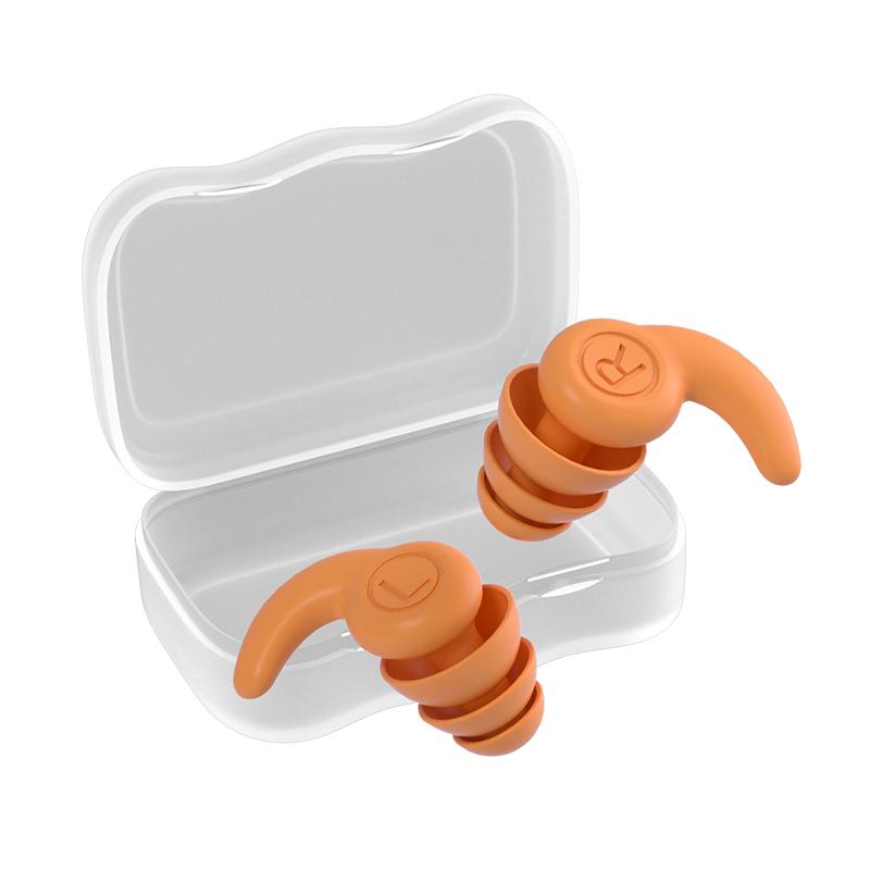 1 Pair Silicone Swimming Ear Plugs Canceling Noise 3 Layers Sleep Noise Ear Plug Reduction Soundproof for 5-12 Year Old Children