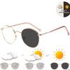 Pochromic Anti Radiation Eyeglasses for Women/Men Anti Rad Sun Adaptive Glass Metal Frame