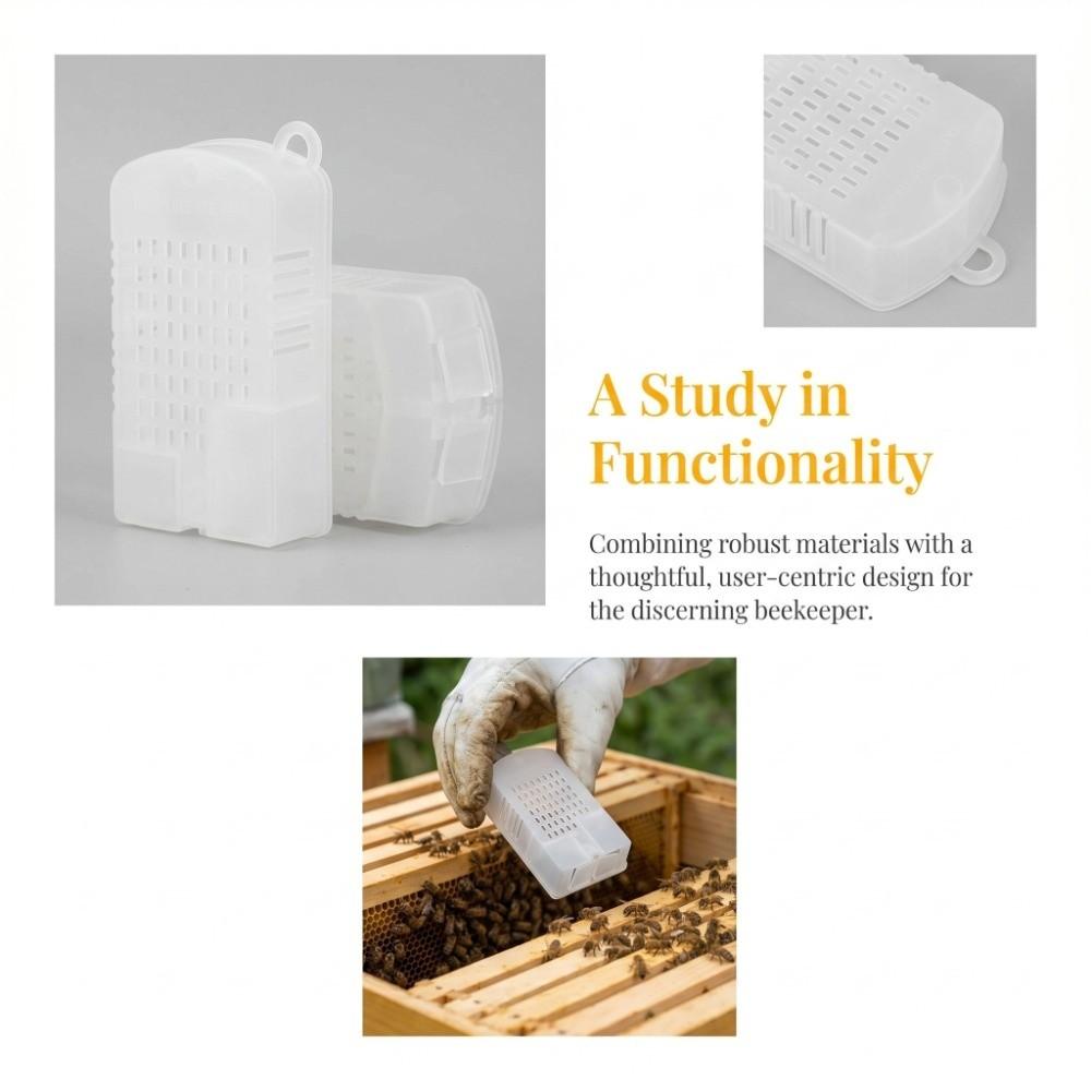 10Pcs Durable Bee Transport Cage Plastic Beekeeping Cage Reusable Bee Rearing Cage  Bee Rearing