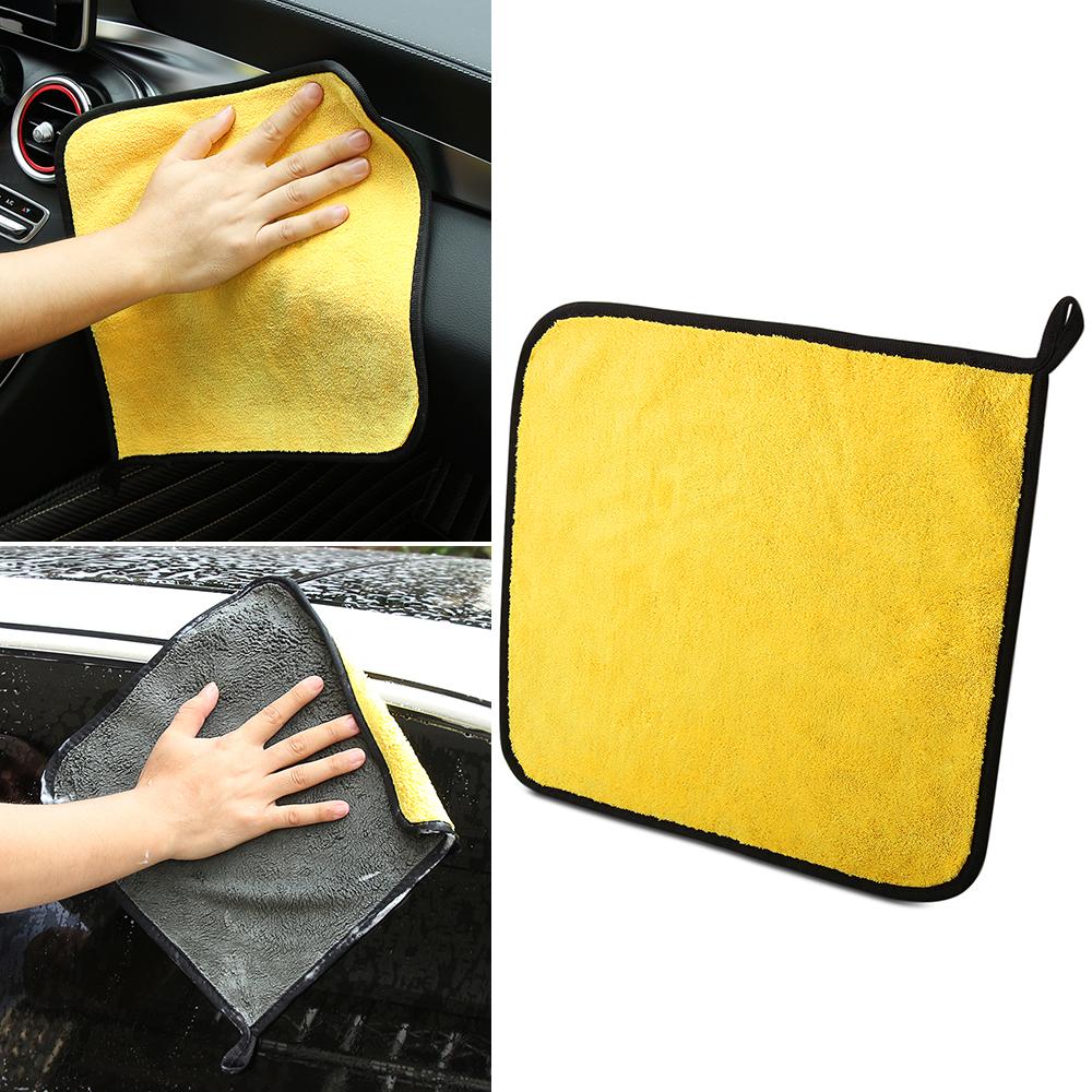 Полотенце из микрофибры для мытья автомобиля 30x30 см, салфетка для сушки, подгибка, салфетка для ухода за автомобилем, полотенце для мытья
