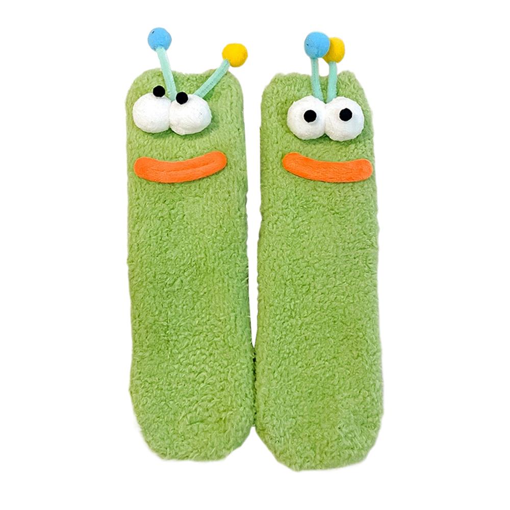 Милые 3D Мультяшные Плюшевые Носки Теплые Зимние Забавное Выражение Термоноски Мягкие Удобные Забавный Повседневный Дизайн для Женщин и Мужчин