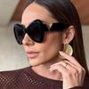  Fashion Big Frame Cat's Eye Butterfly Women Sunglasses Luxury Designer Men Sunglass Outdoor Travel Eyewear Female UV400