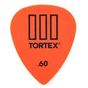 Jim Dunlop Tortex III Standard Picks, 24-Pack, 0.60mm, with Tortex III Standard Picks and Musent Custom Players Picks | 462B060-ORG-24P