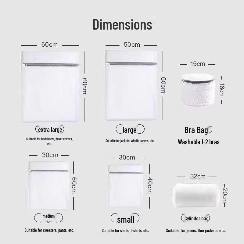 Anti-Deformation Mesh Laundry Bag for Washing Machines – Thick Fine/Coarse Filter