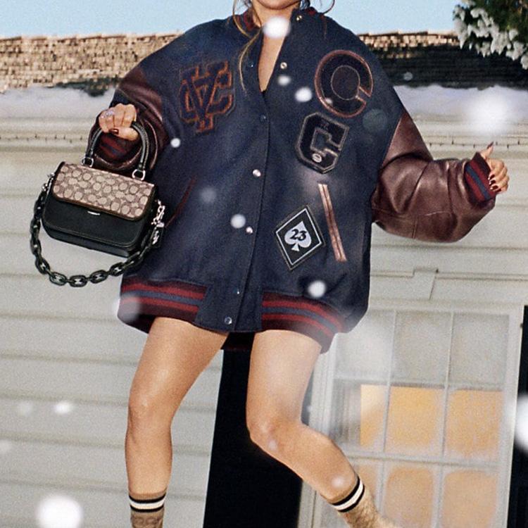 Новая тканевая сумка через плечо COACH Rogue из перчаточной кожи, сумка-кроссбоди, женская сумка-тоут, цвет тауп и черный CA215-LHUW7