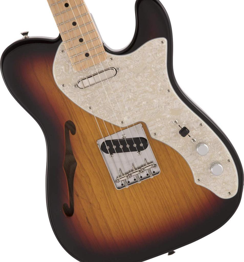 Электрогитара Fender, сделано в Японии, Heritage 60 Maple Sunburst Telecaster® Thinline, накладка грифа, 3 цвета