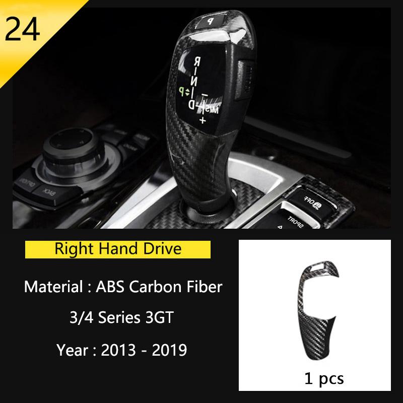 Car Styling Carbon fiber interior button panel Decoration Cover Trim Sticker frame For BMW 3 Series F30 3gt F34 F32 Accessories