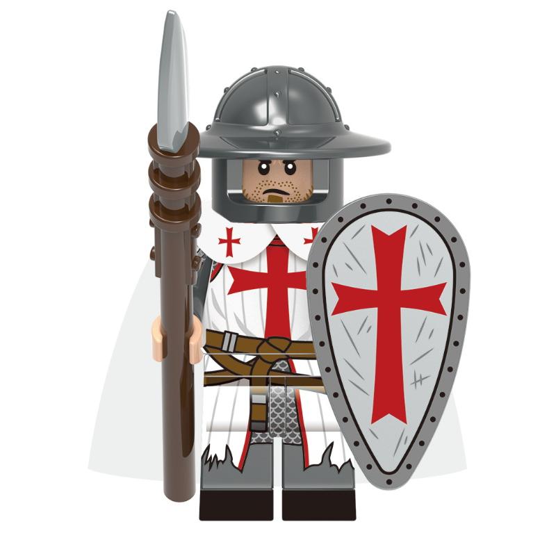 Single Sell Medieval Time Knight Warrior Roman Soldier Helmet Building Blocks Figures Accessories Toys for Children XH1768-1775