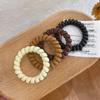 Milk Coffee Telephone Cord Hair Tie - Spring/Summer Seamless Rubber Band for Women