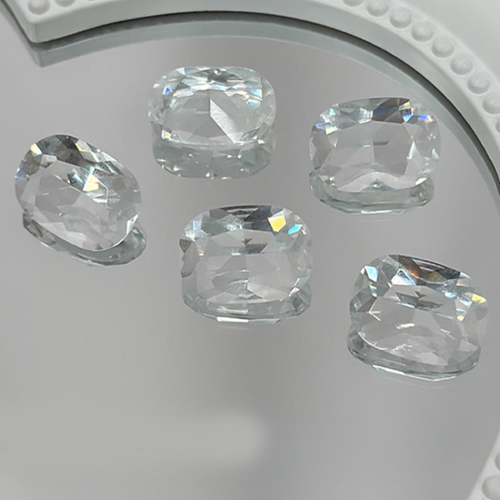 5Pcs Pointed Bottom Nail Rhinestones Gems 3D Mixed Shapes Clear Crystals Diamonds for Nail Phone Case Frame Crafts DIY