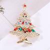 New Fashion Christmas Tree Alloy Rhinestones Brooch Pin Clothes Accessory