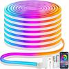 iNextStation RGB LED Strip Light, 15m Waterproof, 24V, High Brightness, Tube Light, with Adapter and Remote Control, Music Sync, Timer Function,
