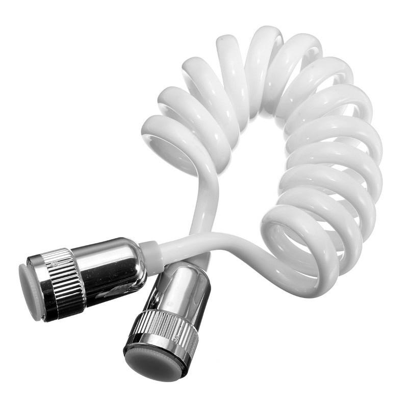 1.5/2m ABS Telephone Line Style Spring Flexible Shower Hose Water Plumbing Toilet Bidet Sprayer Gun Connect Pipe