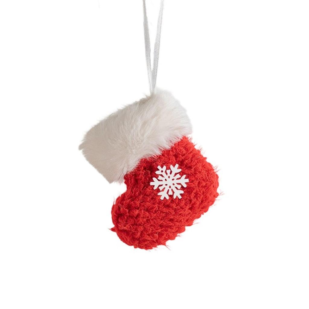 Тканевая поделка Рождественское украшение для елки Подвеска Деликатное рождественское украшение Дизайн сапог и шляпы ручной работы Рождественские колпаки Подвеска