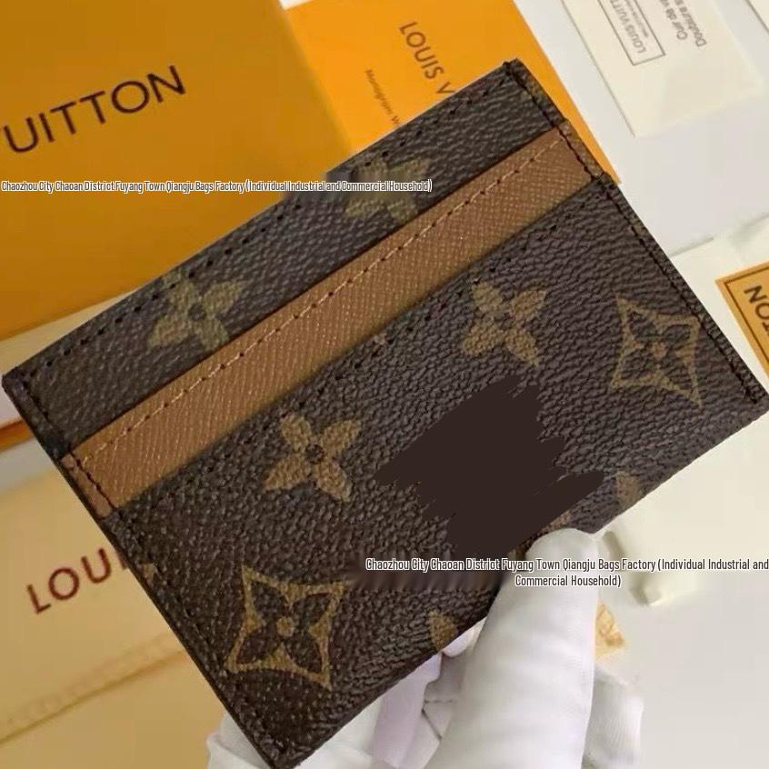 Винтажный клетчатый маленький кошелек для нескольких карт с логотипом