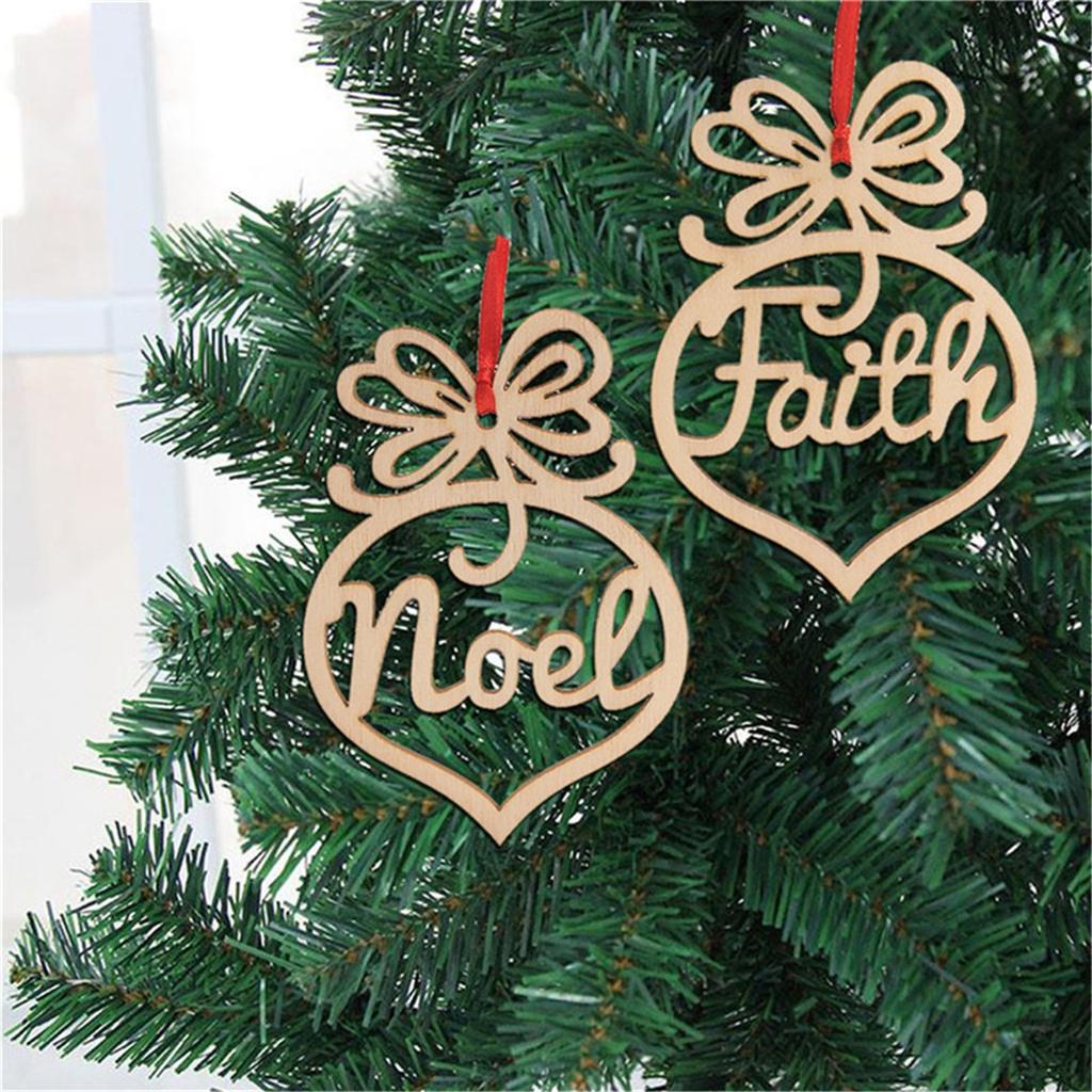 Valentine's Day Wooden Hollow Hanging Ornaments Decoration Xmas Gift