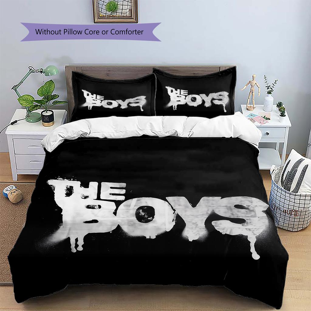 Постельное белье с рисунком «Мальчики» Домашний декор Подарок на день рождения (1 пододеяльник + 2 наволочки, без наполнителя)