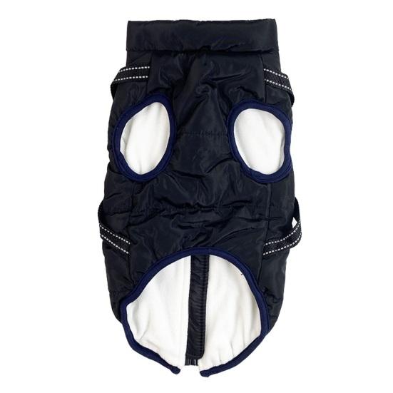 Зимнее пальто для собак, ветрозащитная куртка для собак, теплая термоодежда для домашних животных со шлейкой, одежда для прогулок с собакой в холодную погоду