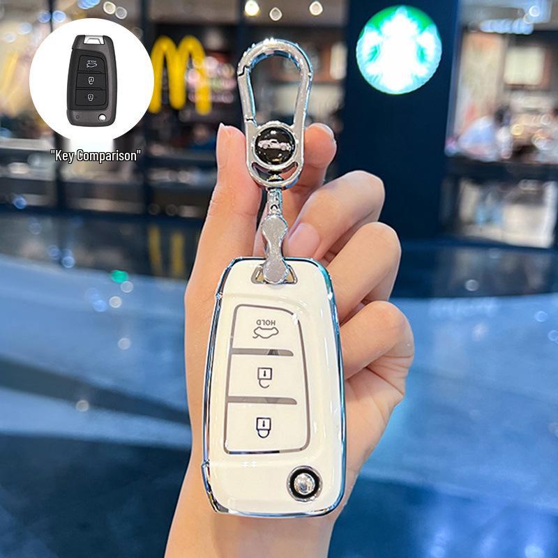 Совместим с 20 моделями: Чехол для ключа для Beijing Hyundai New Elantra, Verna, ix25, Mistra, ix35 - Защитная оболочка-пряжка