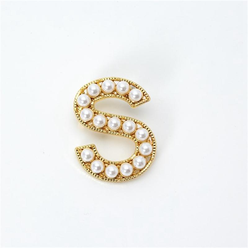 Брошь в классическом стиле, очаровательная брошь, булавка с буквой, модная брошь, модная булавка