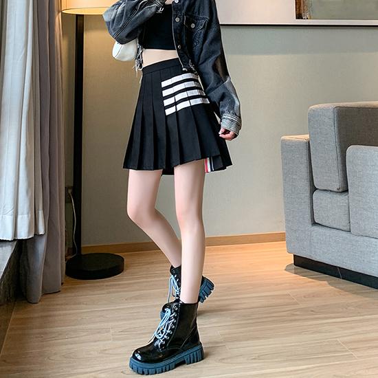Женская плиссированная юбка с четырьмя перекладинами, серый дизайн костюма в студенческом стиле, модная женская ультракороткая юбка-трапеция средней длины, юбка Jk