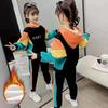 Girls' Plush Suit: Trendy Autumn-Winter 2025 Sweatshirt for Middle and Large Children.