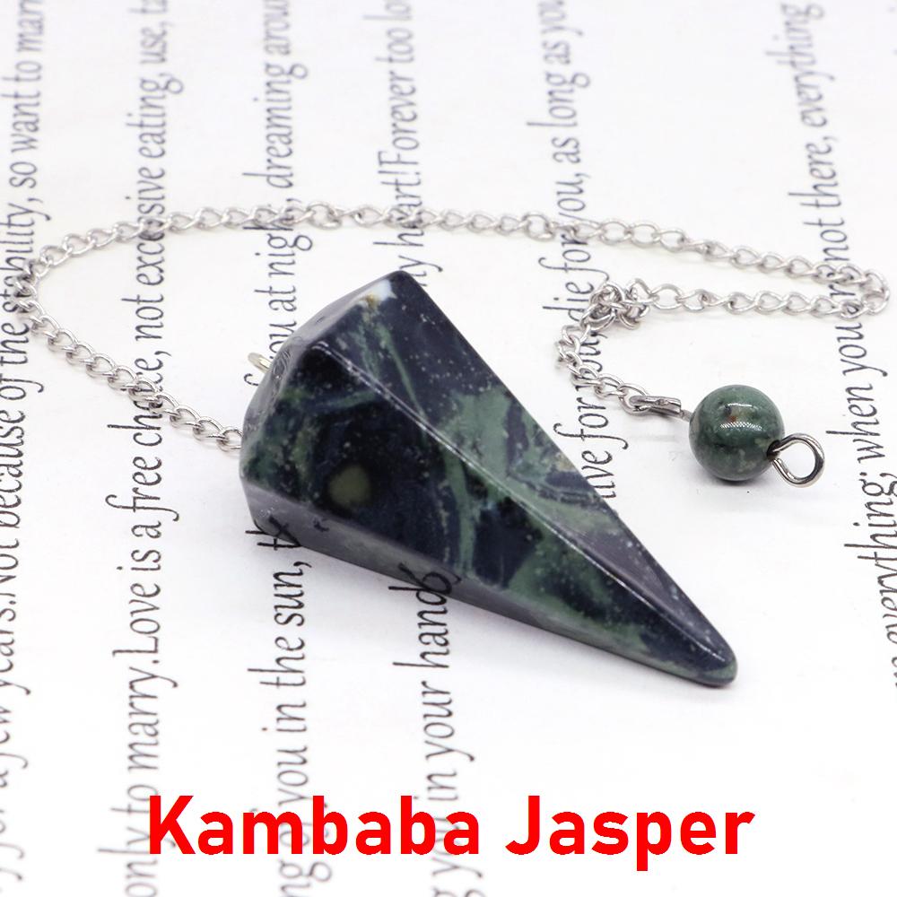 Natural Stone Reiki Healing Pendulum,For Dowsing Spiritual Divination Cone Crystal Quartz Pendulos Small Size Necklace Jewelry