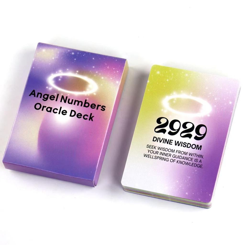 Колода оракула с числами ангелов 10,4*7,3 см, 40 шт., карты нумерологии для получения божественного руководства