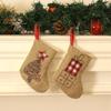 Рождество Рождественские носки Рождественские подарочные мешочки Рождественские вышитые маленькие носки Подвески Украшения для рождественской елки Мешочки