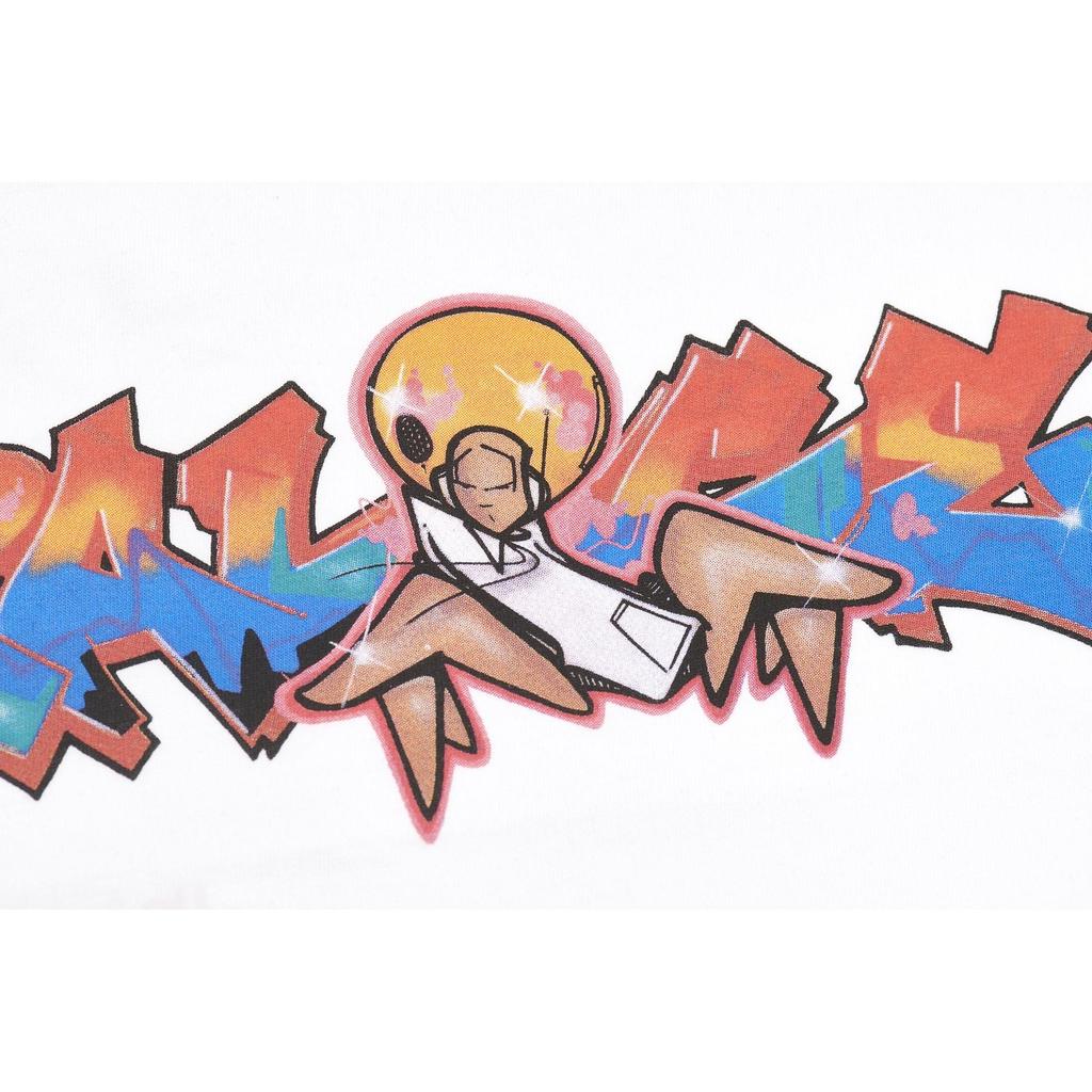 Palace Футболка с принтом зомби, белая, с круглым вырезом и коротким рукавом, унисекс, P21TS228