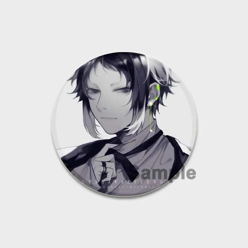 32/44/58MM Аниме значки на лацкан, милые мультяшные броши, значок для сумки шляпы, ювелирные подарки, Накадзима Дазай Осаму Накахара Чуя