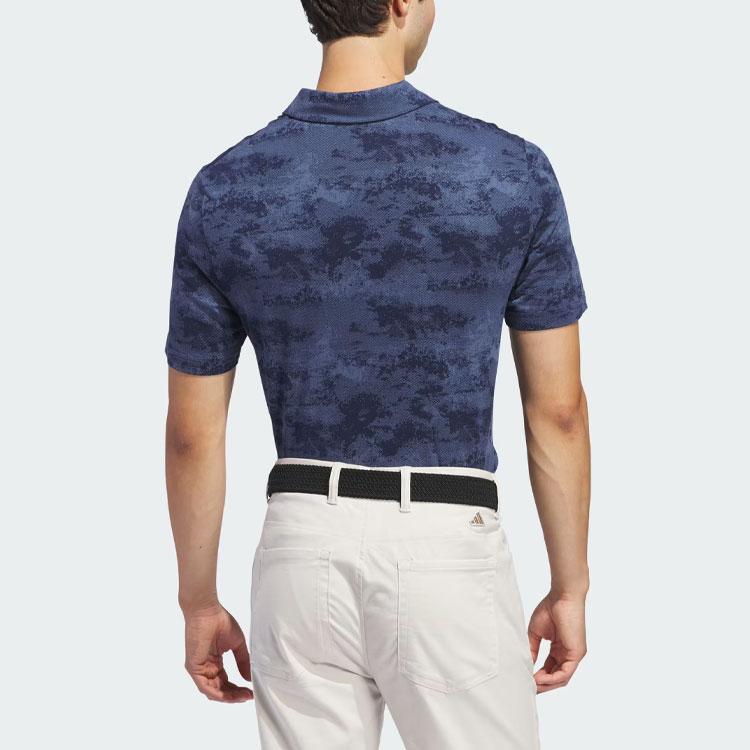 adidas Рубашка поло Go-To Printed Mesh Polo Shirt Men Polo Shirts Deep-Blue IU4428