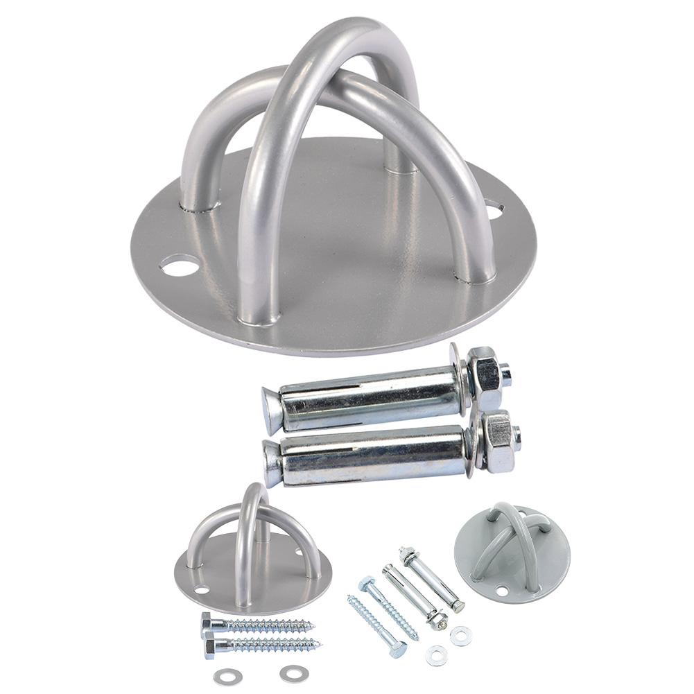 2-hole Wall Mount Bracket For Suspension Straps Ceiling Anchor Mount With 2 Self-tapping Screws / 2 Expansion Screws