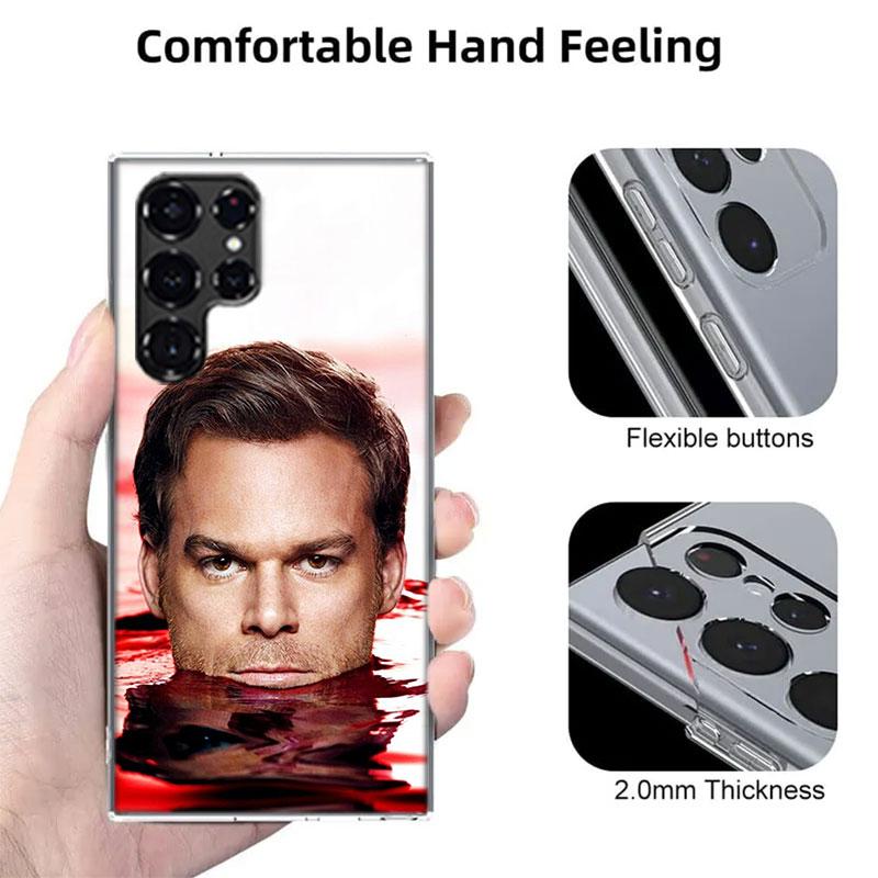 TV Show Dexter Morgan Capa Phone Case For Samsung S26 Ultra S25 Edge Galaxy S23 S21 S20 S24 FE S22 S10 Plus Cover Clear TPU Shel