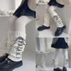 Fashion Leg Warmers for Little Girls Knee High Socks for Dress Toddler Slouchy Lace Up Bowknot Socks Thick Warm Leggings