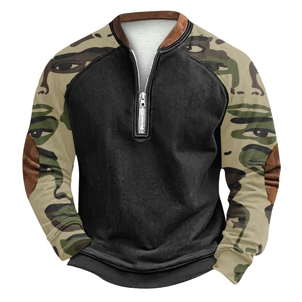 Men's Winter  Buckle Sweatshirt Men's Printed Men's Sweatshirt